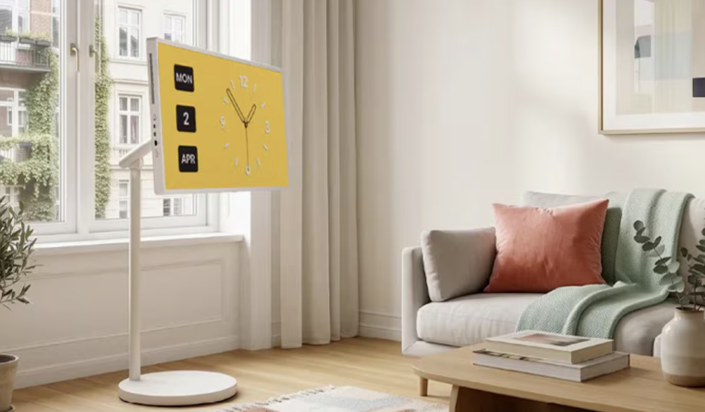 거실에 세팅되어 있는 LG 스탠바이미 2 Max
